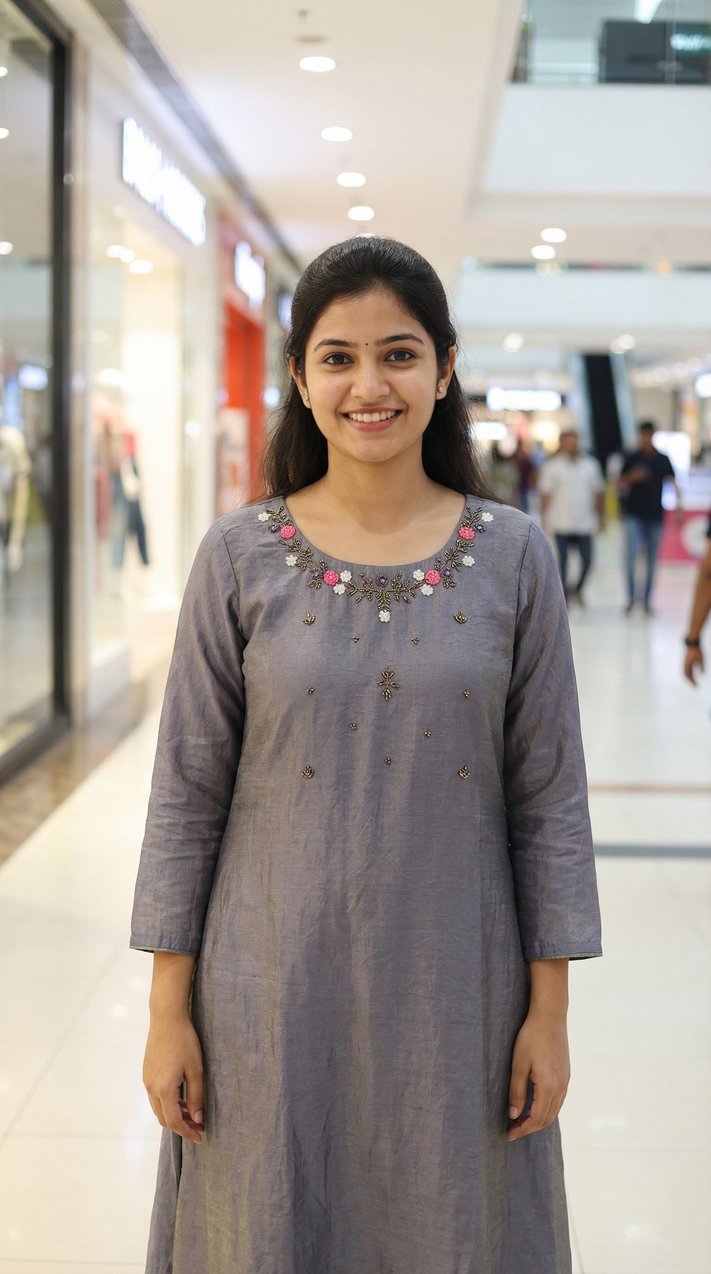 Light Purple Shimmer Kurti