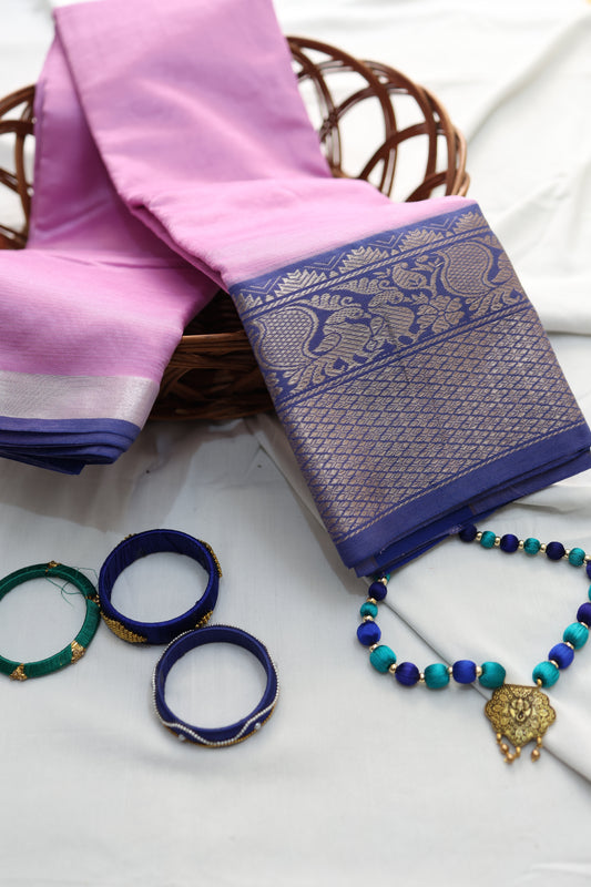 Lavender Mangalagiri Saree