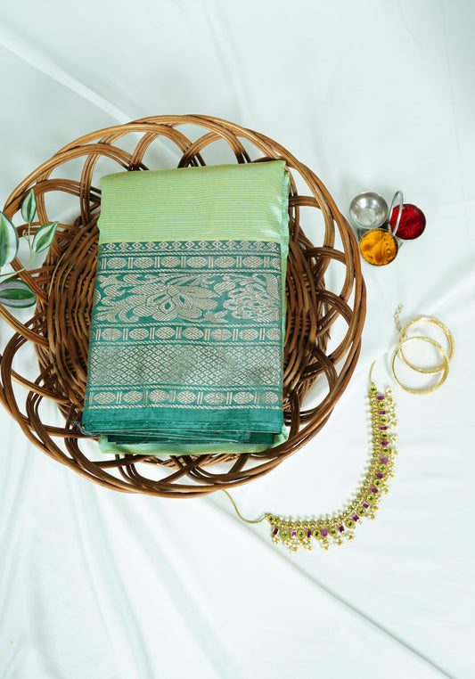 Green Mangalagiri Saree