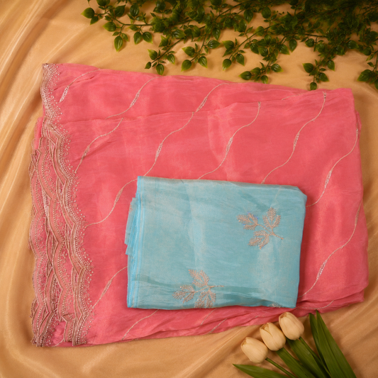 Soft Organza Tissue Designer Saree