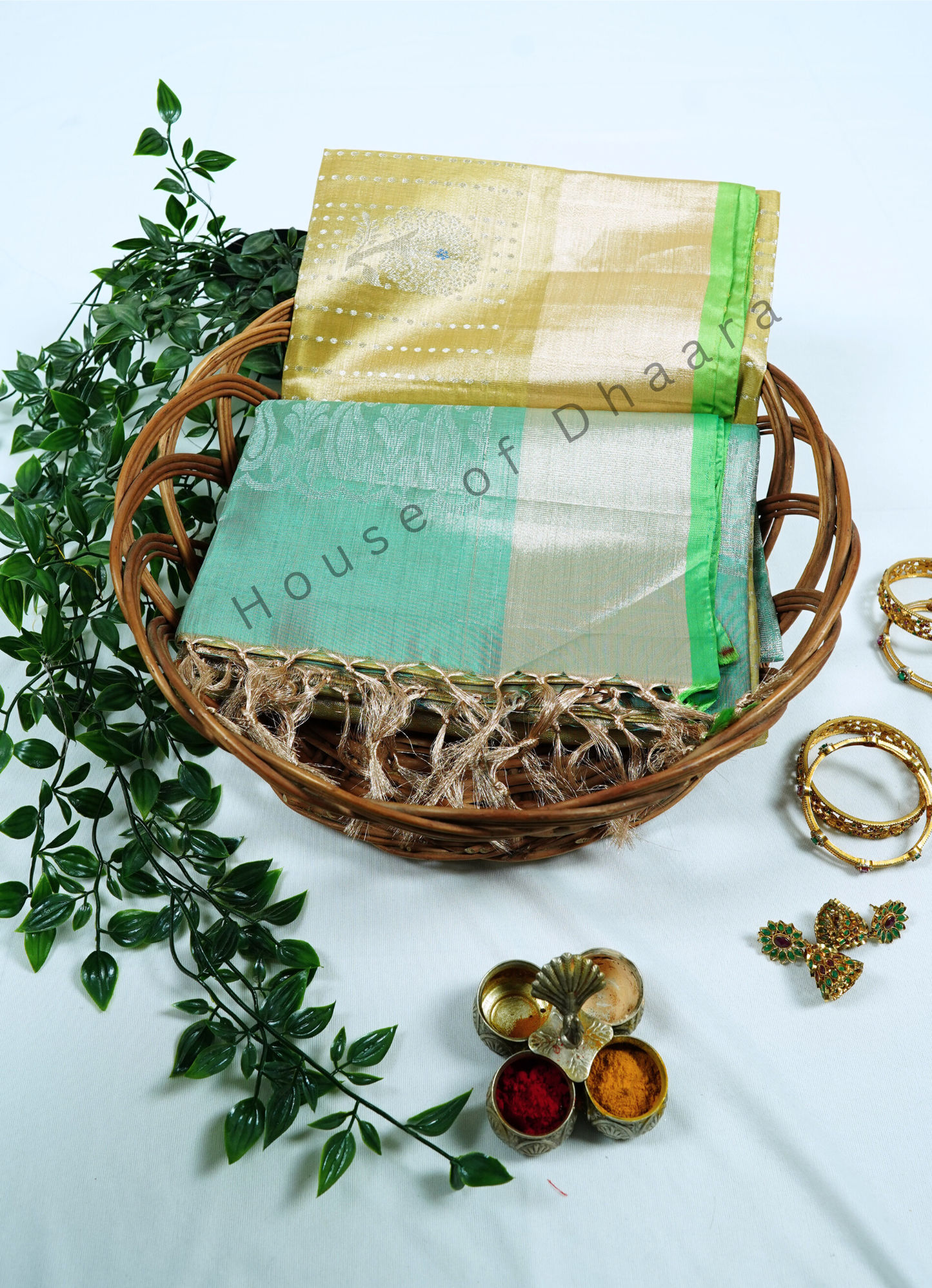 Golden venkatagiri Tissue pattu saree