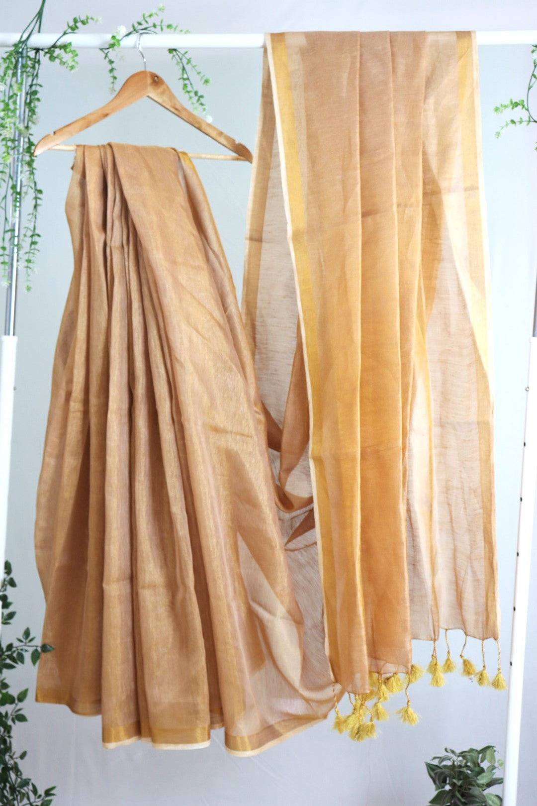 Pure tissue linen silk-Gold