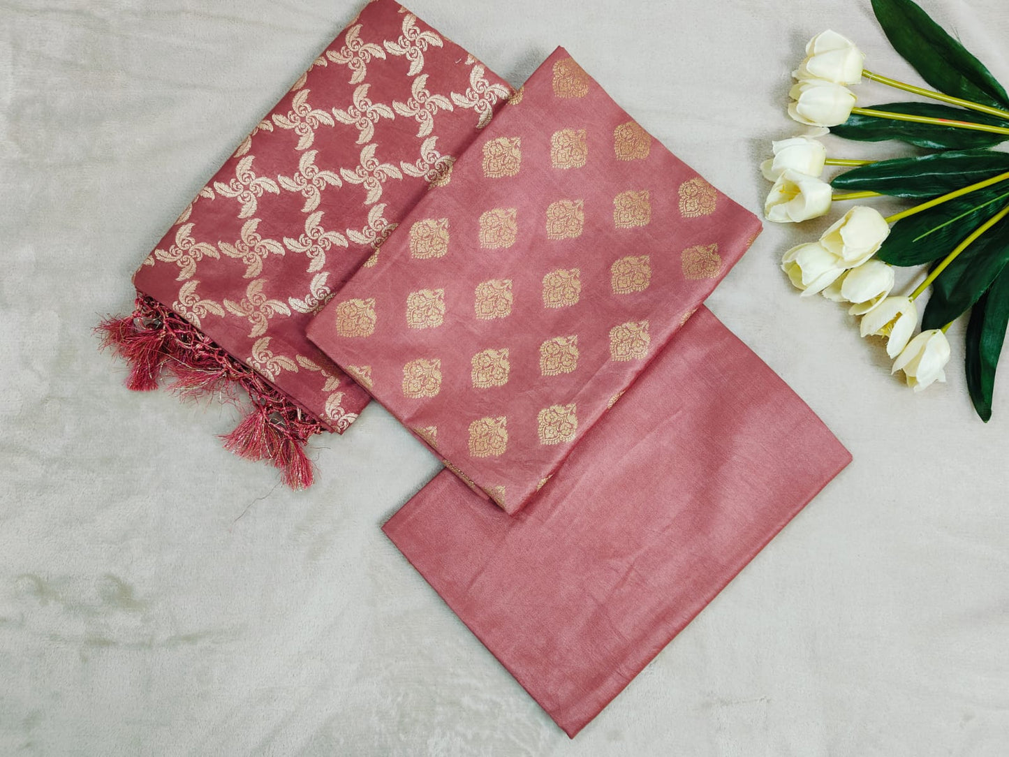 dress-peach-banarasi-pastel-material