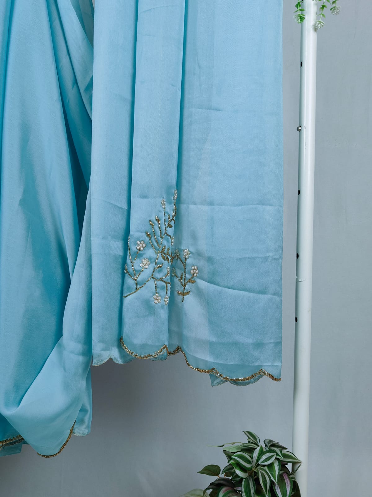 Tissue Viscose Fancy Designer Silk - blue
