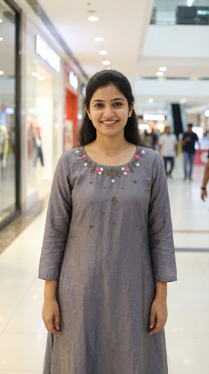 Light Purple Shimmer Kurti
