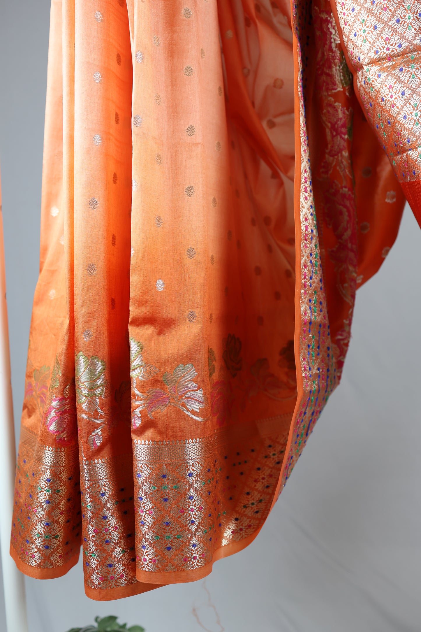 Raw Mango silk-Orange/light orange