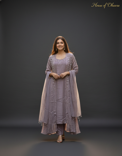 Light Lavender / Pink Designer Kurti Set