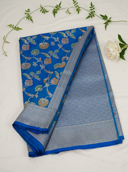 Banaras Katan Silk with Jaal weaving