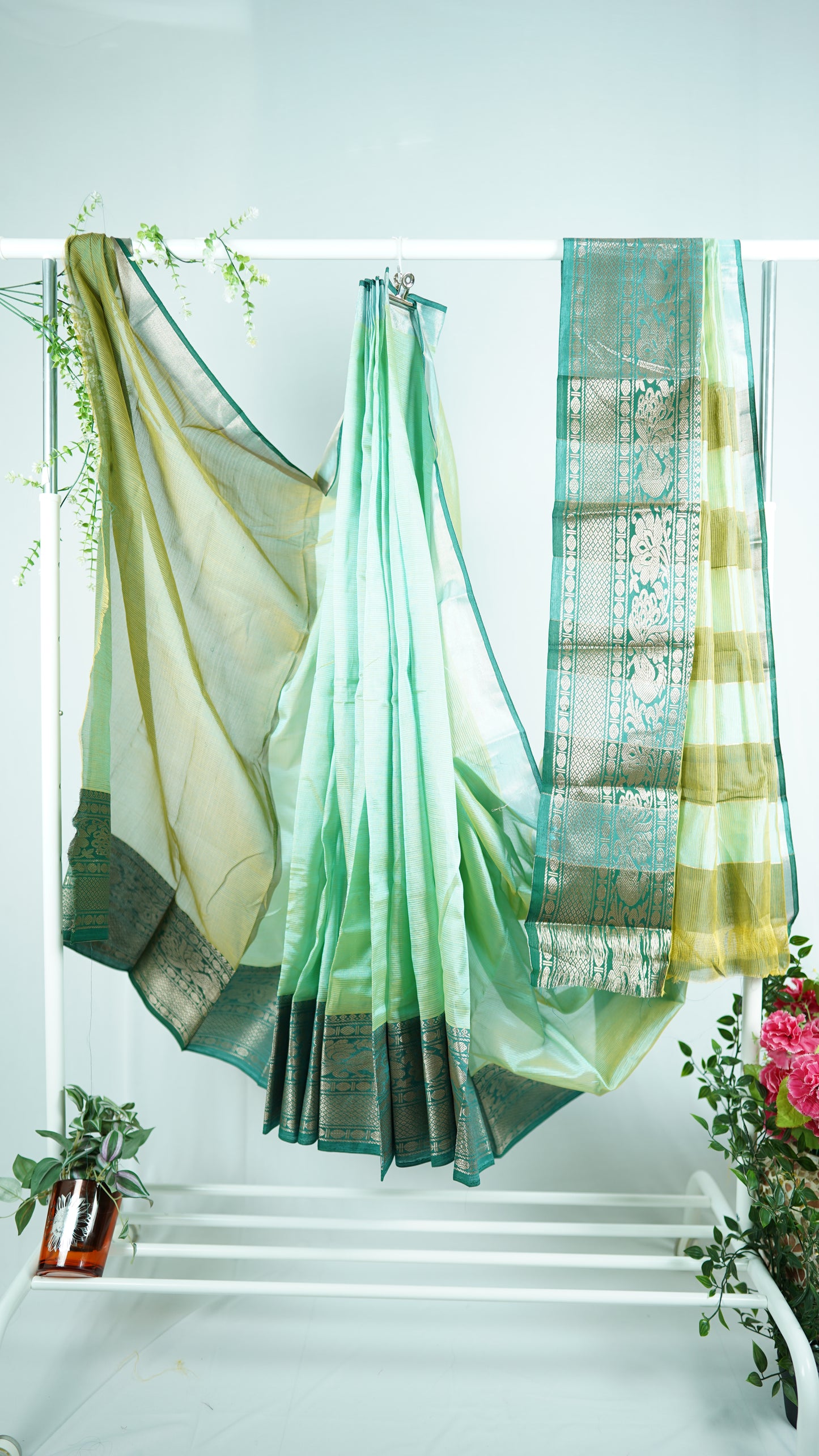 Green Mangalagiri Saree