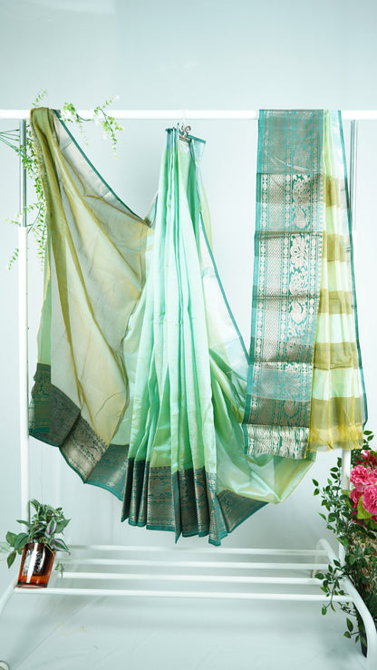 Green Mangalagiri Saree