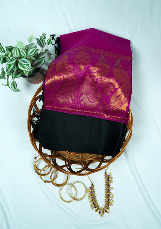 Pink Venkatagiri pattu saree