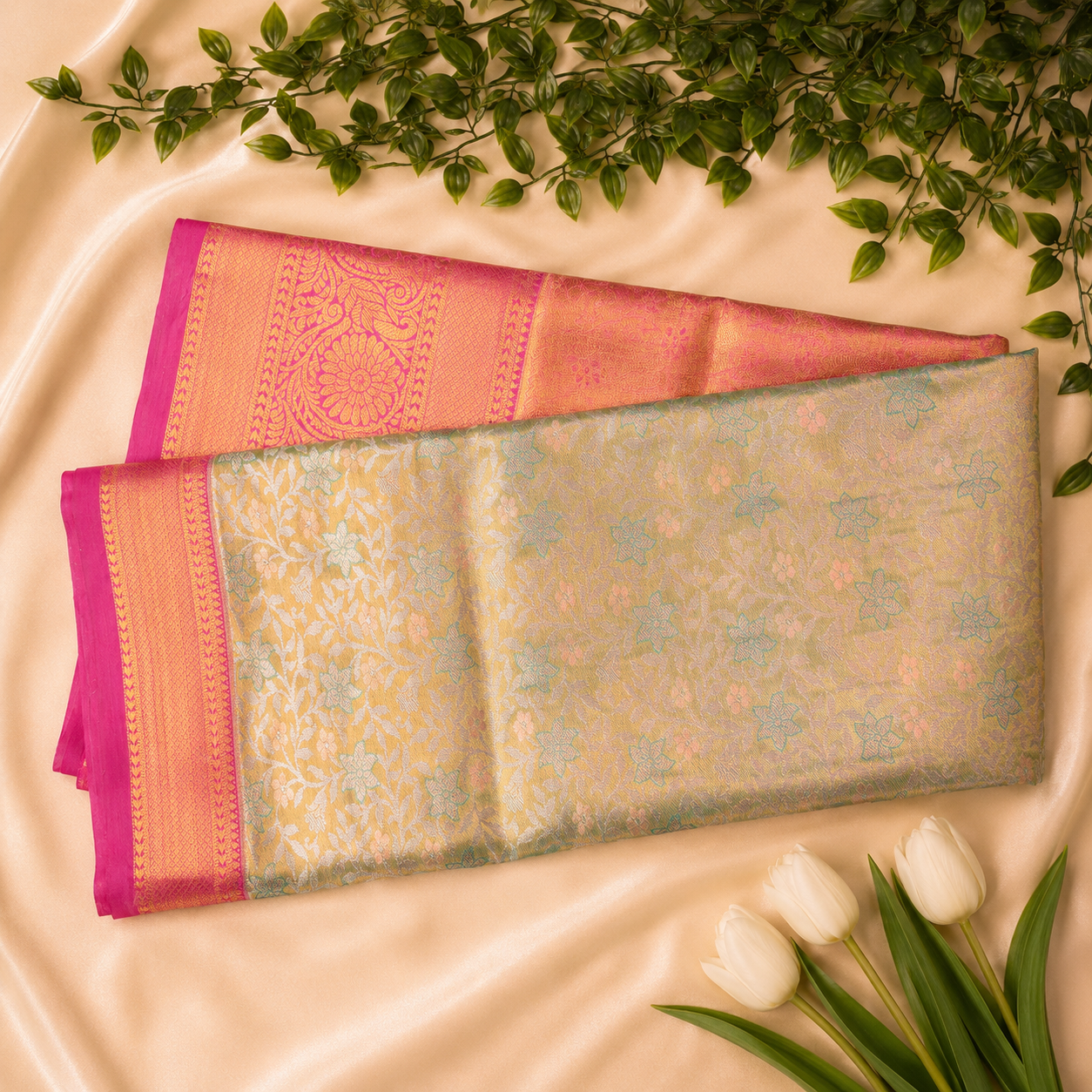Kanchi pattu semi silk saree