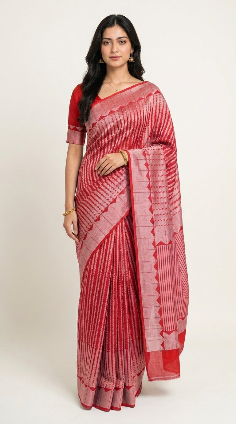 Chinnon Arrow Design Saree