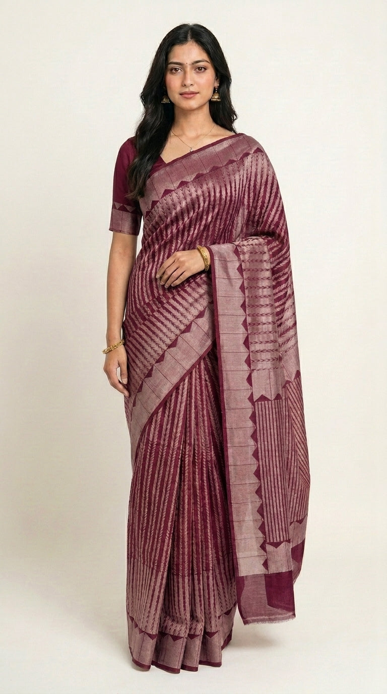 Chinnon Arrow Design Saree