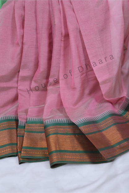 Pink Mangalagiri Pattu saree