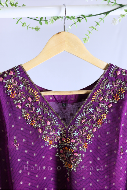 Magenta Ombre Kurti Set