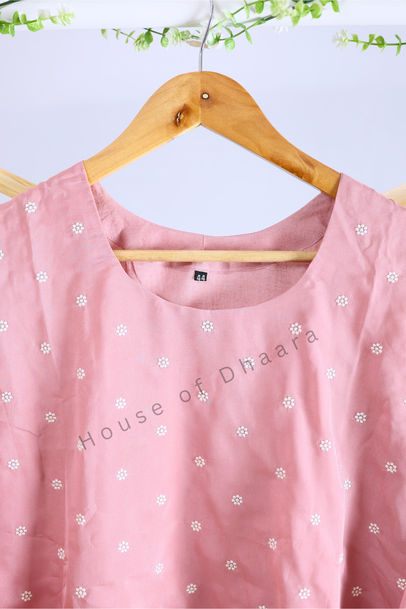 Pink Soft Organza Kurti Set