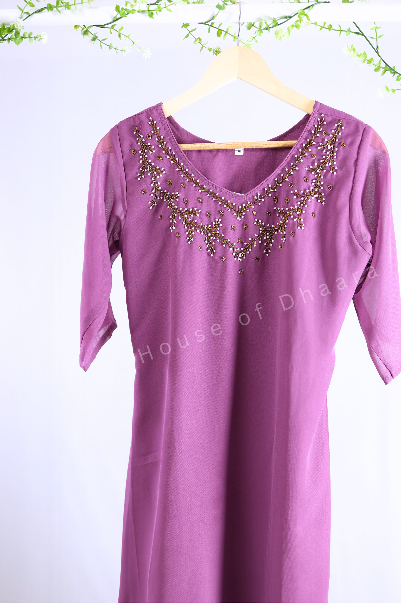 Onion Pink Georgette Kurti