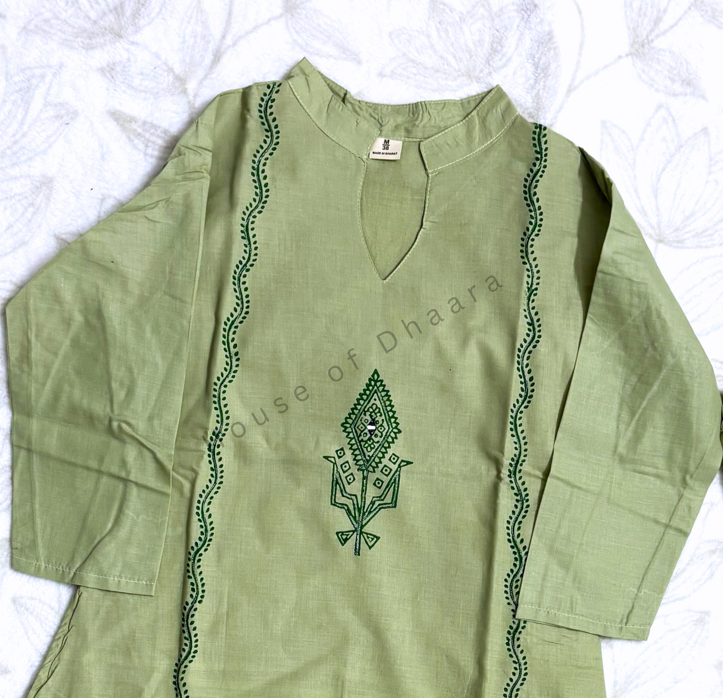Green Printed Cotton Co-ord Set