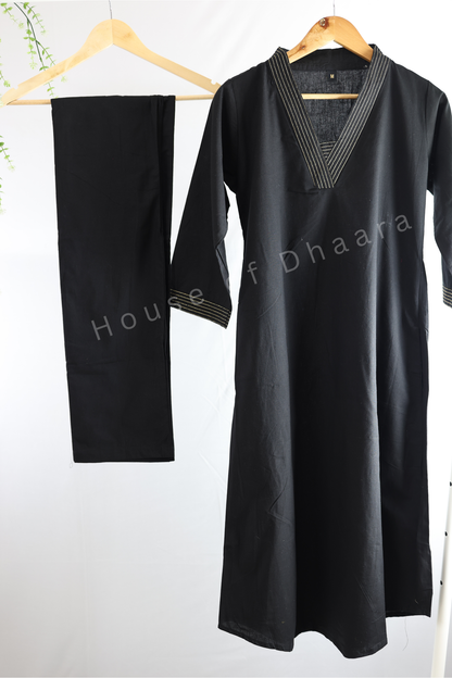 Plain Cotton Aline Co-ord Set