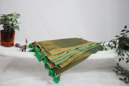 Pure tissue linen silk-Green