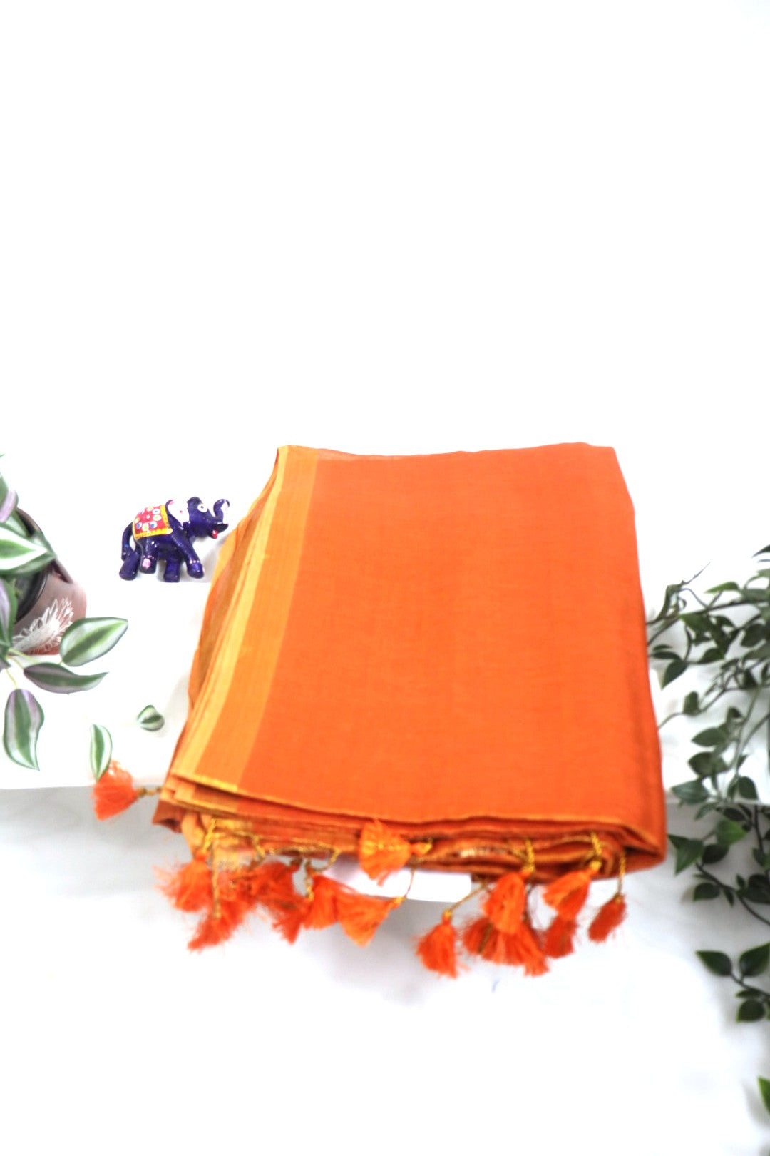 Pure tissue linen silk-Orange