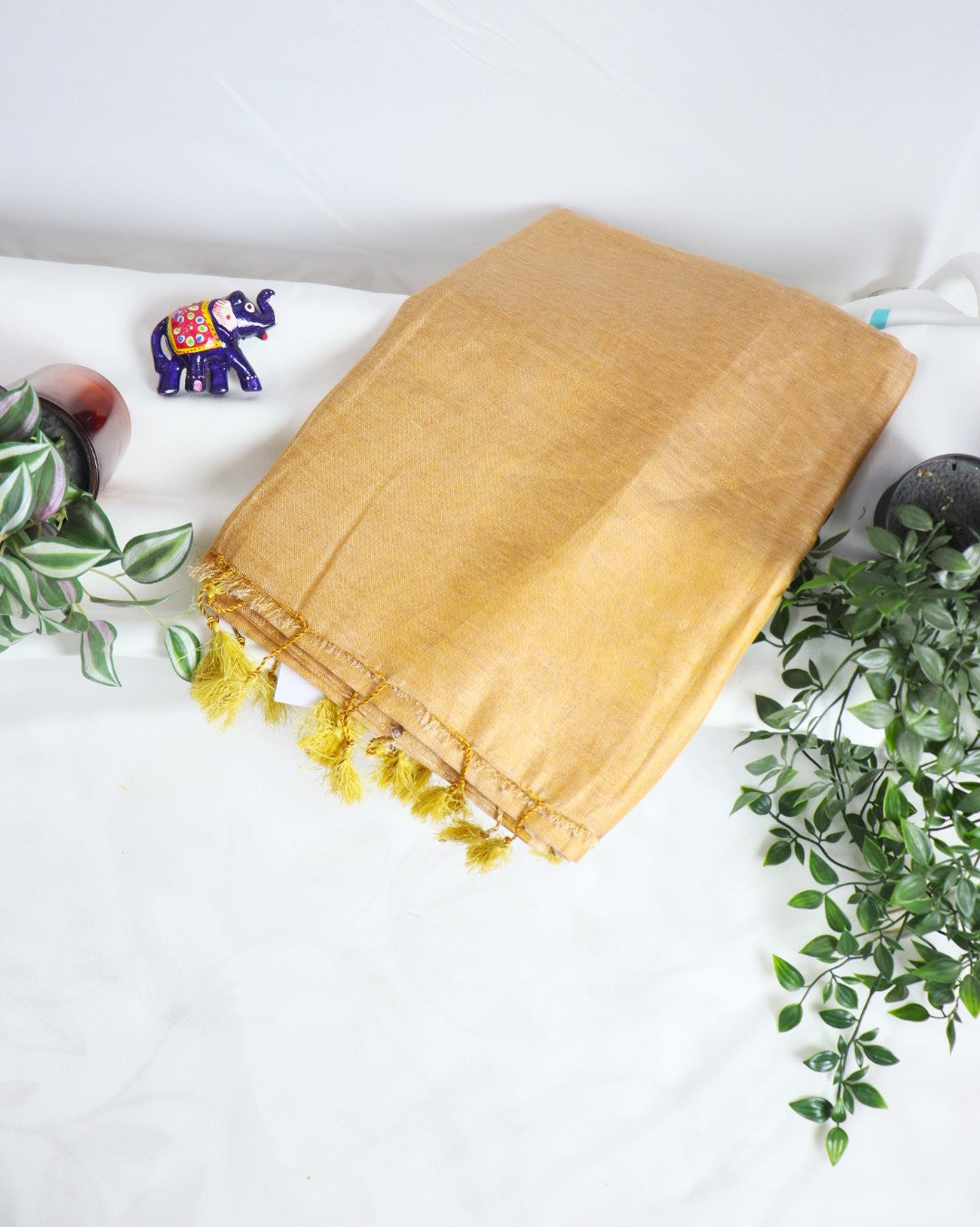 Pure tissue linen silk-Gold