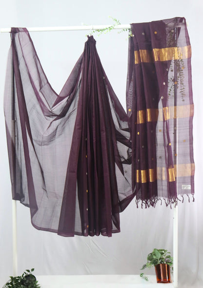 Brown Venkatagiri Pattu Saree
