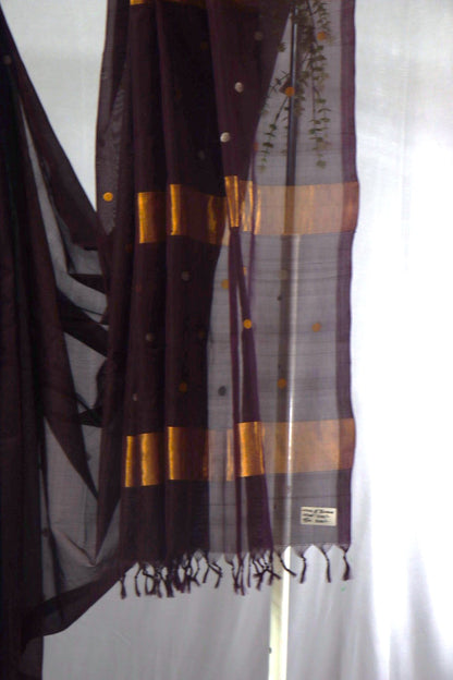 Brown Venkatagiri Pattu Saree