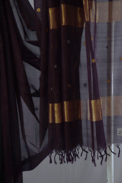 Brown Venkatagiri Pattu Saree