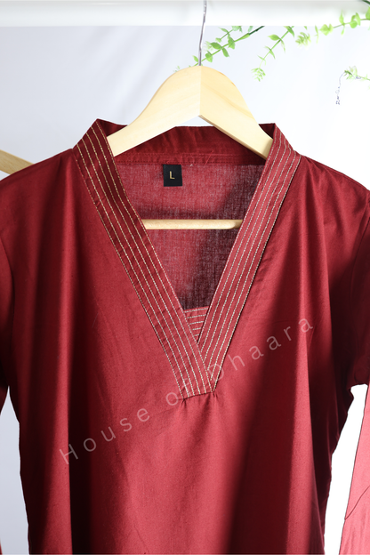 Plain Cotton Aline Co-ord Set