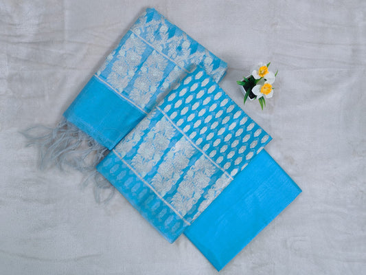 dress-blue-banarasi-pastel-material