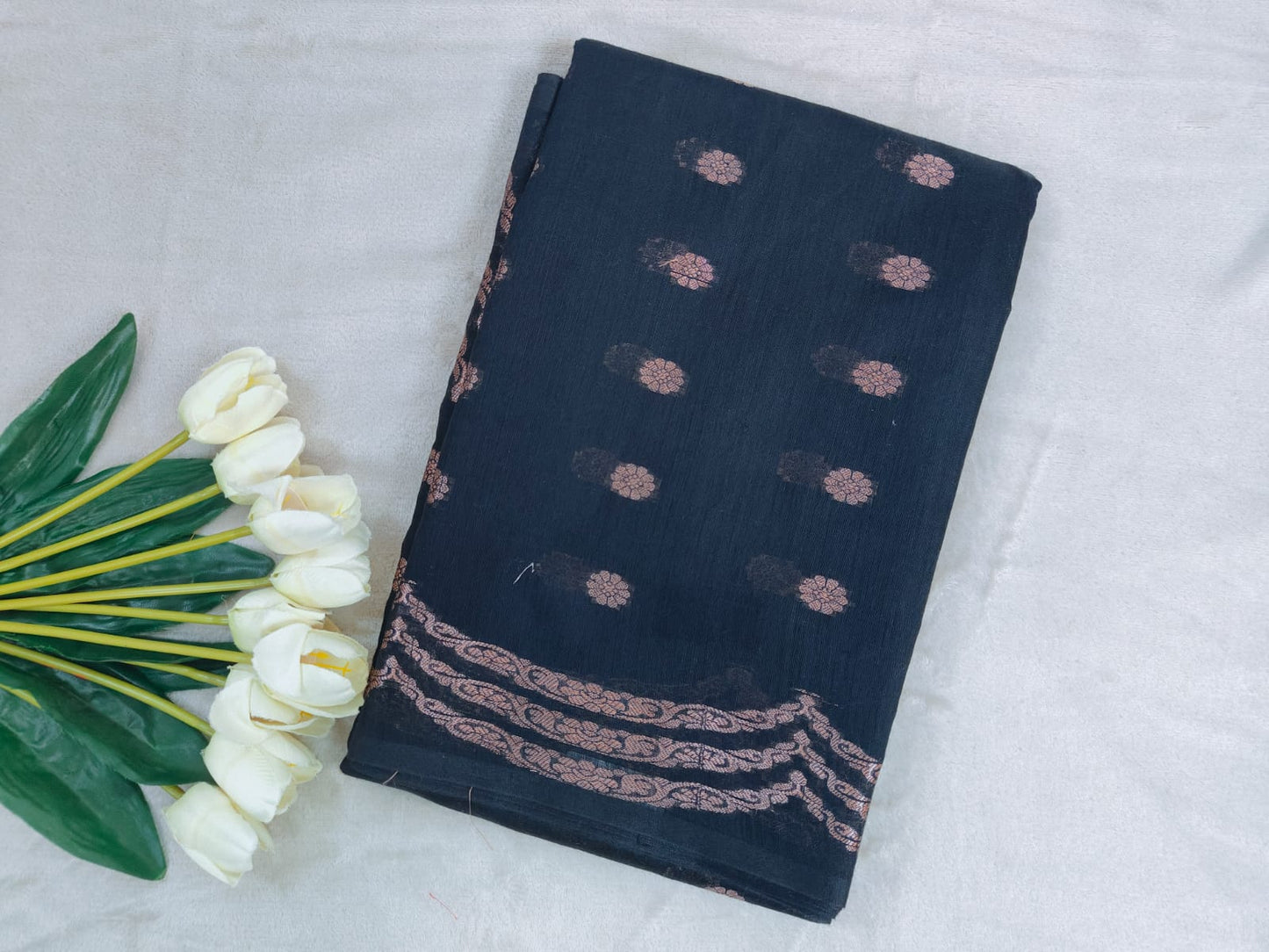 Black Cotton saree