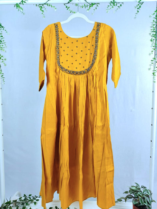 yellow-velvet-organaza-yoke-work