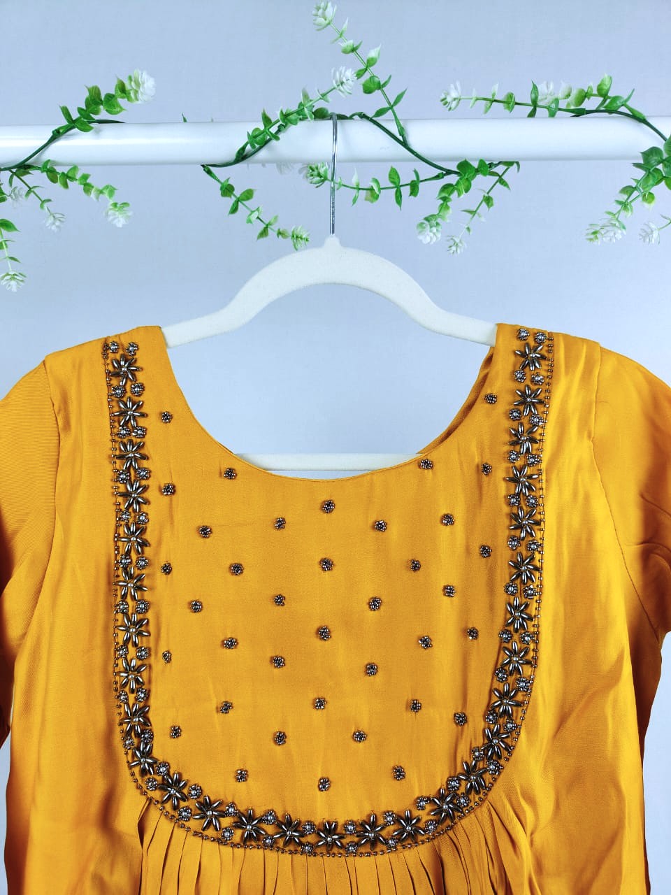 yellow-velvet-organaza-yoke-work